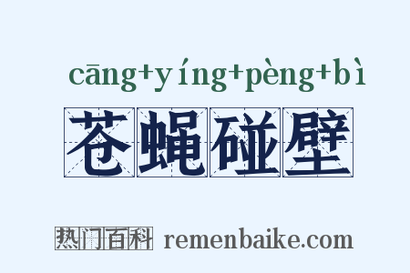 苍蝇碰壁是什么意思的图片
